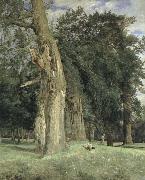Ferdinand Georg Waldmuller old elms in prater oil painting reproduction